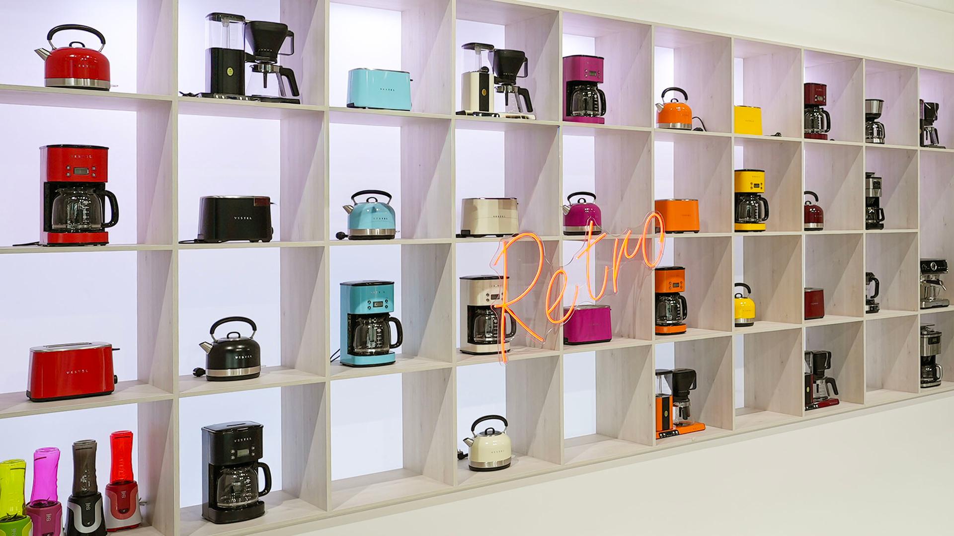 Retro products modern surroundings